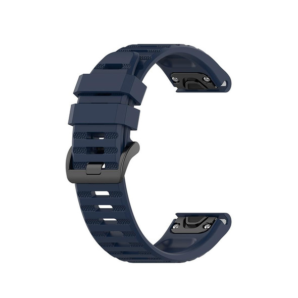 Garmin Fenix 6 22mm Quick Release Official Texture Wrist Strap Watchband with Plastic Button(Midnight Blue)