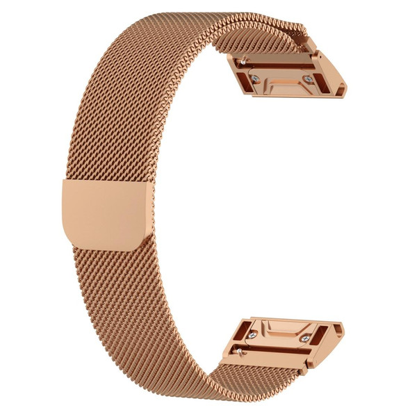 Garmin Fenix 6 / Fenix 7 Milanese Watch Band(Rose Gold)