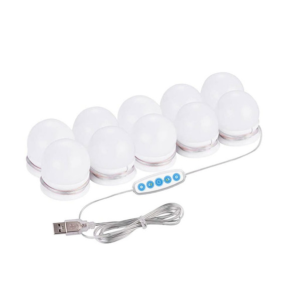 10-Piece Dimmable LED Vanity Bulb Lights for Makeup Mirrors