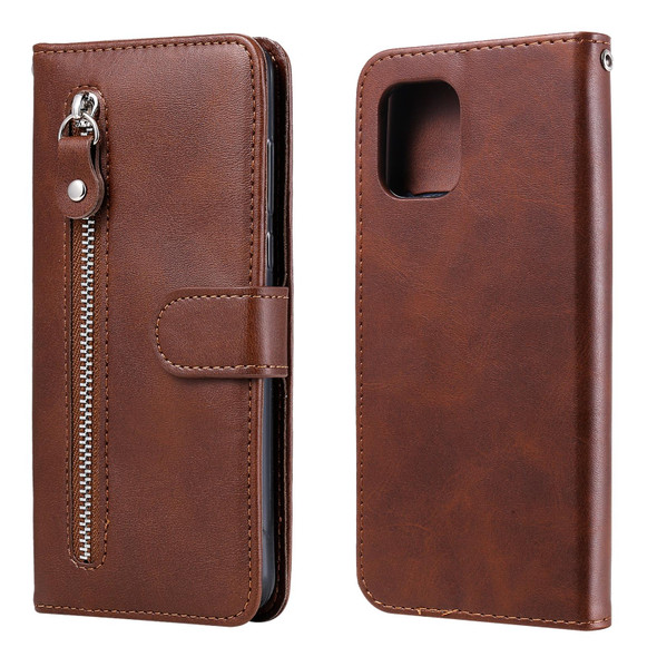 OPPO Find X3 / X3 Pro Fashion Calf Texture Zipper Horizontal Flip Leather Case with Stand & Card Slots & Wallet(Brown)