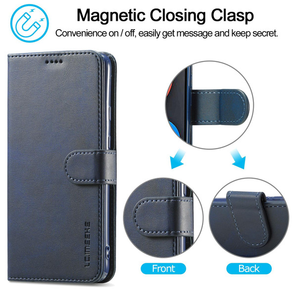 OPPO Realme C21 / C20 LC.IMEEKE Calf Texture Horizontal Flip Leather Case, with Holder & Card Slots & Wallet(Blue)