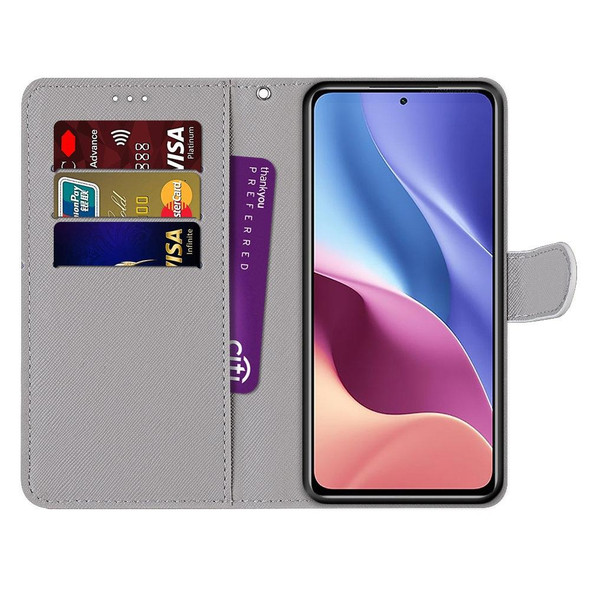 Xiaomi Redmi K40 / K40 Pro / K40 Pro+ Coloured Drawing Cross Texture Horizontal Flip PU Leather Case with Holder & Card Slots & Wallet & Lanyard(Colorful Cakes)