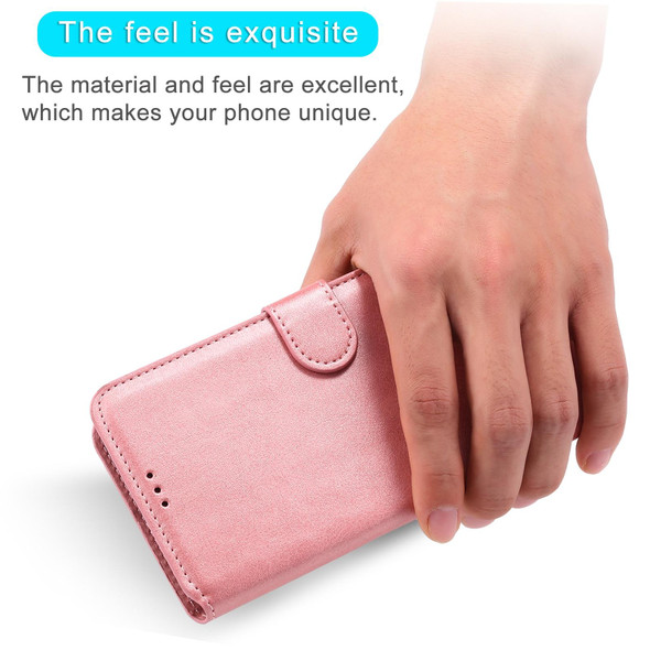 OPPO Realme C20 Classic Calf Texture PU + TPU Horizontal Flip Leather Case with Holder & Card Slots & Wallet(Rose Gold)