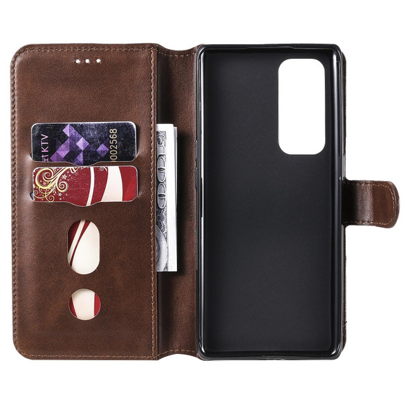 OPPO Find X3 Neo / Reno5 Pro+ 5G Classic Calf Texture PU + TPU Horizontal Flip Leather Case with Holder & Card Slots & Wallet(Brown)
