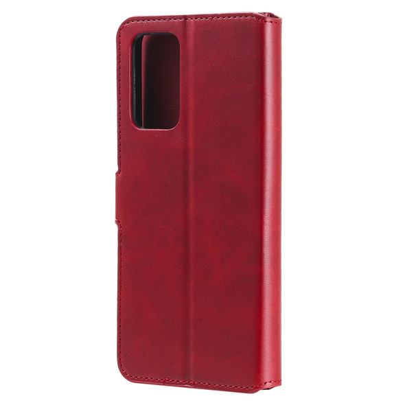 OPPO A55 5G / A54 4G / Realme V11 5G Classic Calf Texture PU + TPU Horizontal Flip Leather Case with Holder & Card Slots & Wallet(Red)