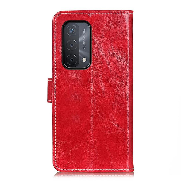 OPPO A93 / A54 / A74 5G Retro Crazy Horse Texture Horizontal Flip Leather Case with Holder & Card Slots & Photo Frame & Wallet(Red)