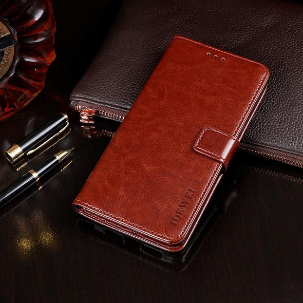 OPPO A93 5G idewei Crazy Horse Texture Horizontal Flip Leather Case with Holder & Card Slots & Wallet(Brown)