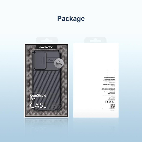 Samsung Galaxy S21 5G NILLKIN Black Mirror Pro Series Camshield Full Coverage Dust-proof Scratch Resistant Phone Case(Black)