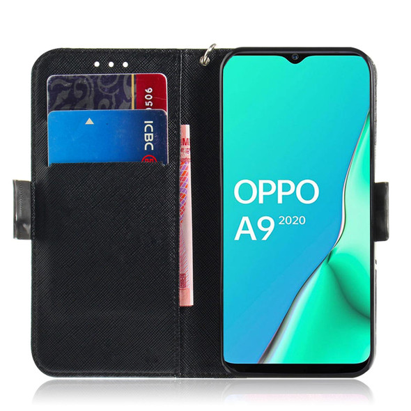 OPPO A11 3D Colored Drawing Horizontal Flip Leather Case with Holder & Card Slots & Wallet & Lanyard(Angry Bear)