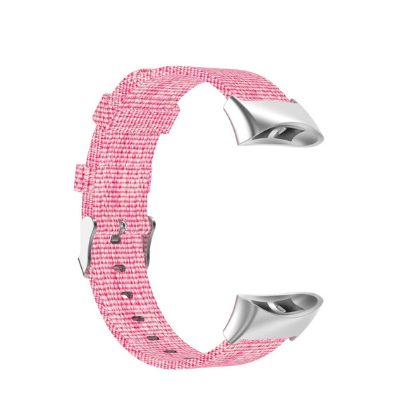 Garmin Forerunner 45 / 45S / Swim 2 Universal Nylon Canvas Watch Band(Pink)