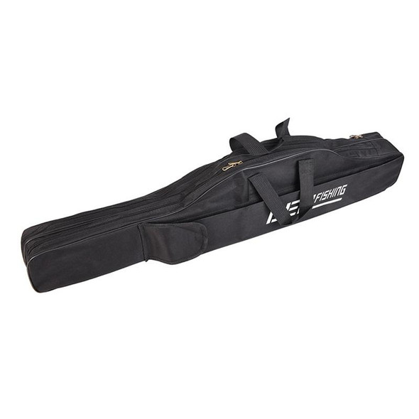 LEO 27746 Folding Fishing Rod Bag Long Fishing Gear Soft Bag, Length: 1m Black