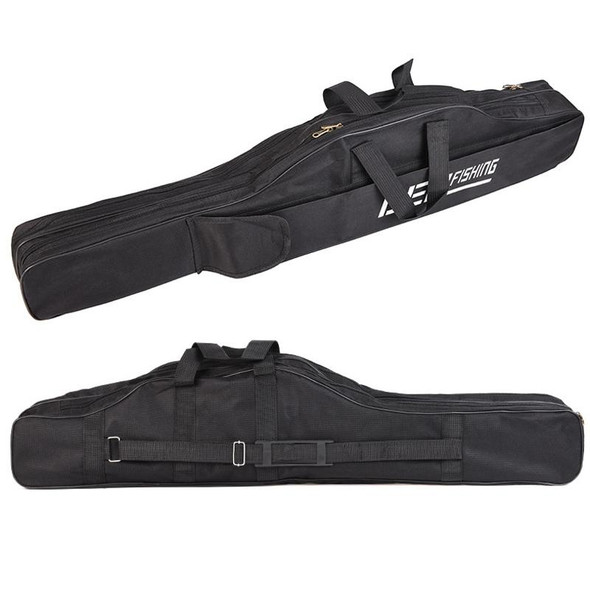 LEO 27746 Folding Fishing Rod Bag Long Fishing Gear Soft Bag, Length: 1m Black