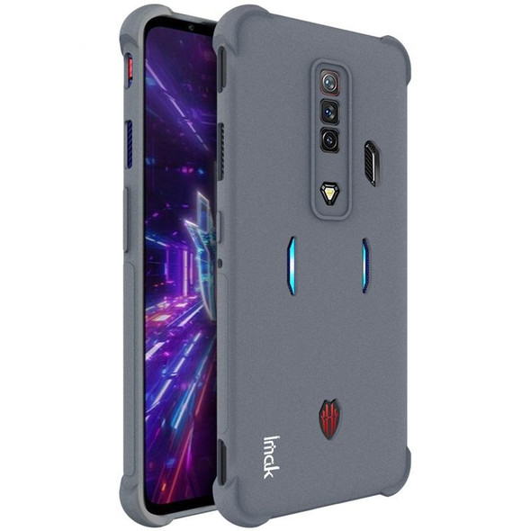 ZTE nubia Red Magic 7 IMAK All-inclusive Shockproof Airbag TPU Case with Screen Protector(Matte Grey)