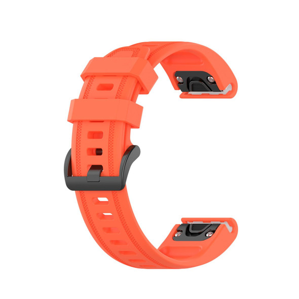 Garmin Fenix 7S 20mm Solid Color Silicone Quick Release Watch Band(Coral Red)