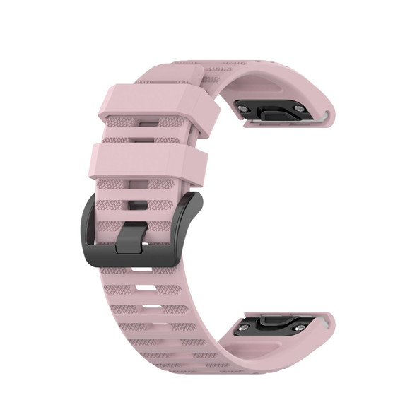 Garmin Fenix 6X 26mm Silicone Watch Band(Rose pink)