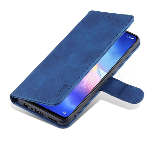 OPPO Reno5 / Reno5 K AZNS Skin Feel Calf Texture Horizontal Flip Leather Case with Card Slots & Holder & Wallet(Blue)