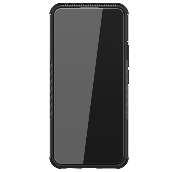 OPPO Realme 8 / 8 Pro Tire Texture Shockproof TPU+PC Protective Case with Holder(Black)