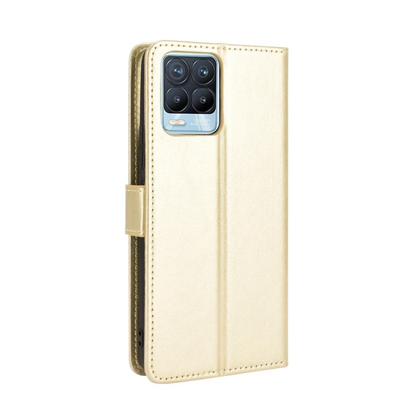 OPPO Realme 8 4G / Realme 8 Pro 4G Crazy Horse Texture Horizontal Flip Leather Case with Holder & Card Slots & Lanyard(Gold)