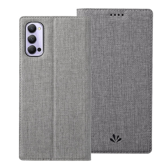 OPPO Reno4 Pro 5G ViLi DMX Series Shockproof TPU + PU Leather Magnetic Attraction Horizontal Flip Case with Card Slot & Holder(Grey)