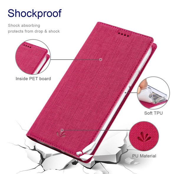 OPPO Reno4 Pro 5G ViLi DMX Series Shockproof TPU + PU Leather Magnetic Attraction Horizontal Flip Case with Card Slot & Holder(Rose Red)