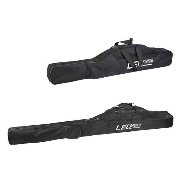 LEO 27746 Folding Fishing Rod Bag Long Fishing Gear Soft Bag, Length: 1.5m Black