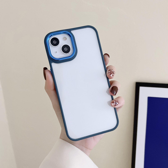 3 in 1 Electroplated Acrylic Phone Case - iPhone 14 Max(Royal Blue)