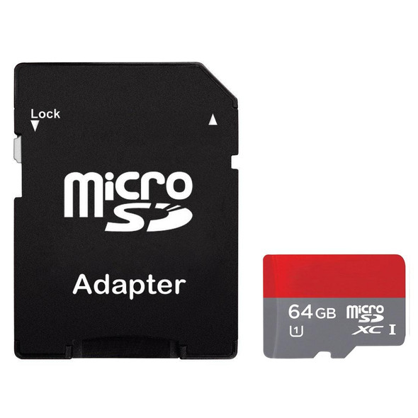 64GB High Speed Class 10 TF/Micro SDHC UHS-1(U1) Memory Card, Write: 15mb/s, Read: 30mb/s  (100% Real Capacity)(Black)
