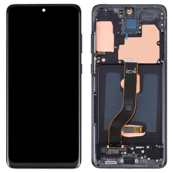 Original LCD Screen and Digitizer Full Assembly with Frame for Samsung Galaxy S20+ 5G SM-G986B/G985(Black)