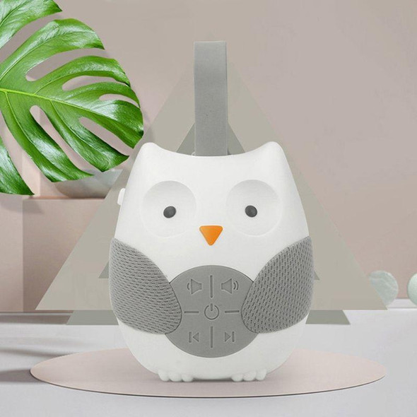 Baby Bedside Hanging Bell Sound Soothing Sleep Soft Owl Music Box Toy(White)