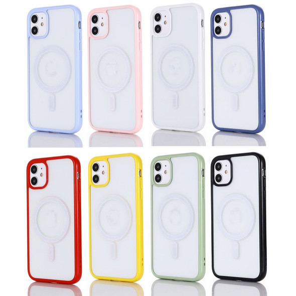 2 in 1 Colorful Frame Transparent Magnetic Phone Case - iPhone 14(Black)