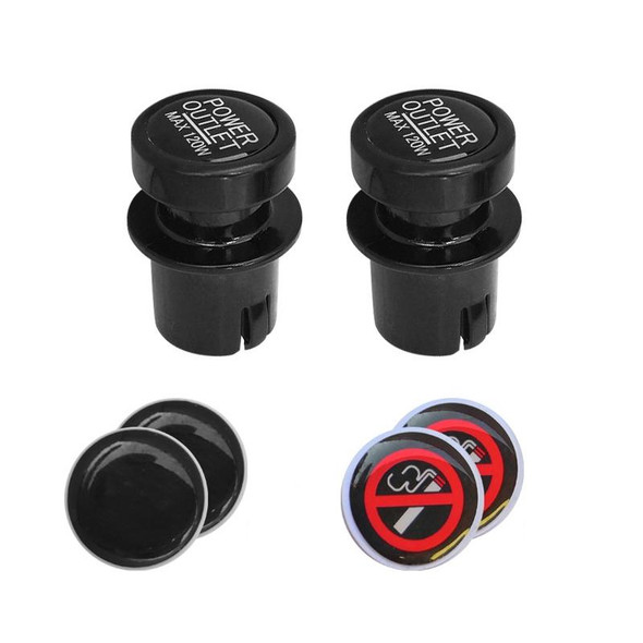 2 PCS / Set Car Cigarette Lighter Dust Cover Plug