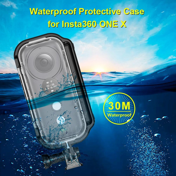 PULUZ 30m Underwater Waterproof Housing Protective Case for Insta360 ONE X, with Buckle Basic Mount & Screw