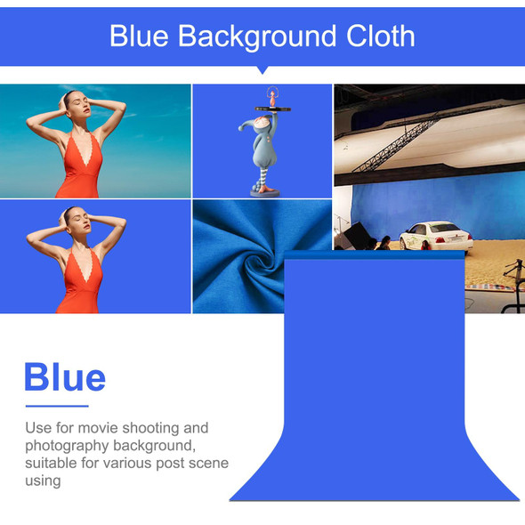 PULUZ 1m x 2m Photography Background 120g Thickness Photo Studio Background Cloth Backdrop(Blue)