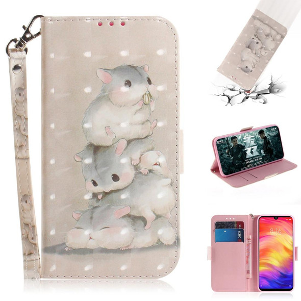 3D Coloured Drawing Horizontal Flip Leatherette Case with Holder & Card Slots & Wallet - Galaxy S10 Plus(Three Squirrels)