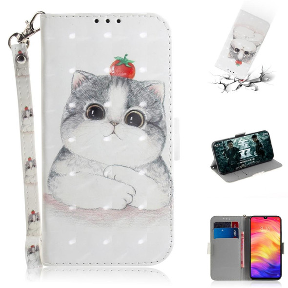 3D Coloured Drawing Horizontal Flip Leatherette Case with Holder & Card Slots & Wallet - Galaxy S10e(Cute Cat)
