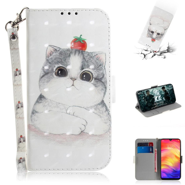 3D Coloured Drawing Horizontal Flip Leatherette Case with Holder & Card Slots & Wallet - Galaxy S10(Cute Cat)