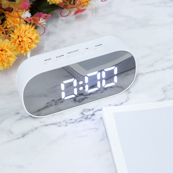 Multifunctional LED Mirror Alarm Clock with Temperature Display