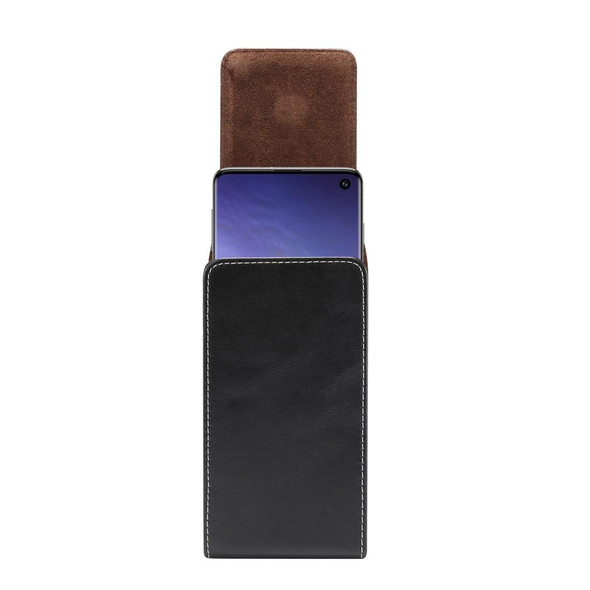 5.5 inch Universal Vertical Lambskin Texture Waist Bag  for iPhone XR & 8 Plus, Galaxy S10, Huawei P30 Lite (Black)