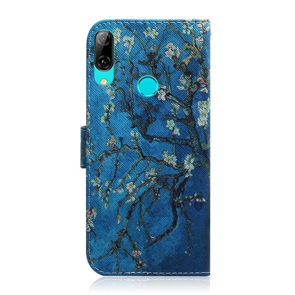 Apricot Flower Pattern Coloured Drawing Horizontal Flip Leatherette Case for Huawei P Smart (2019) / Honor 10 Lite, with Holder & Card Slots & Wallet