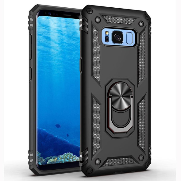 Armor Shockproof TPU + PC Protective Case for Galaxy S8, with 360 Degree Rotation Holder(Black)