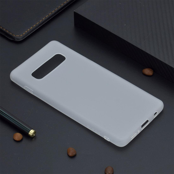 Candy Color TPU Case for Samsung Galaxy S10(White)