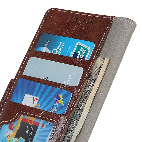 Retro Crazy Horse Texture Horizontal Flip Leather Case for Galaxy A20e, with Holder & Card Slots & Wallet & Photo Frame (Brown)