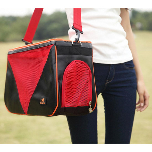 DODOPET MG-866 Portable Pet Handbag Shoulder Bag for Cat / Dog and Other Pets Large , Size : 50*30*19cm(Red)