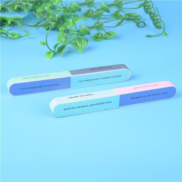 50 PCS Seven Sided Polishing Bar Nail File Buffers Polisher for Fingernails and Toenails