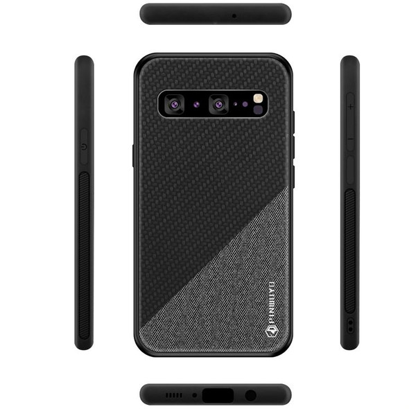 PINWUYO Honors Series Shockproof PC + TPU Protective Case for Galaxy S10 5G(Black)