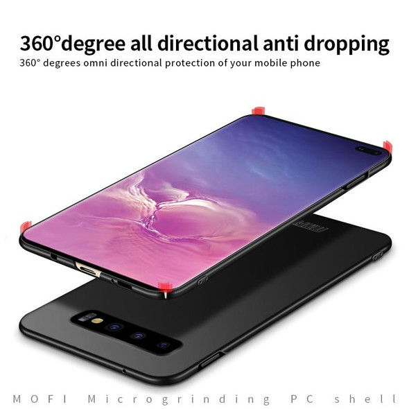 MOFI Frosted PC Ultra-thin Full Coverage Case for Galaxy S10 (Black)