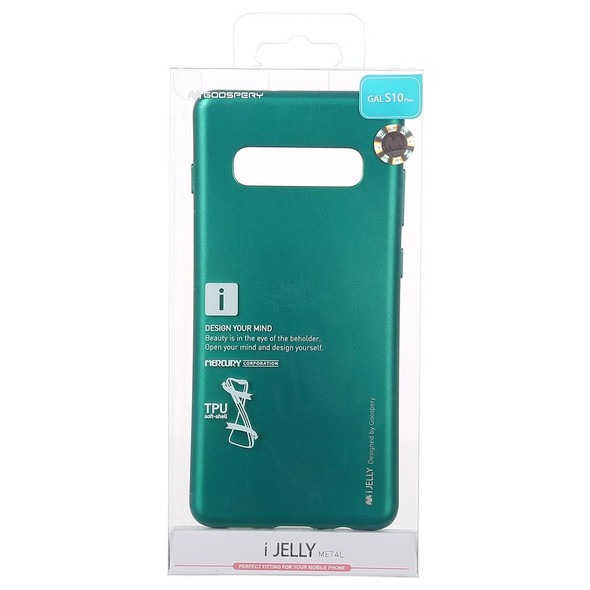 GOOSPERY I JELLY METAL TPU Case for Galaxy S10+(Green)