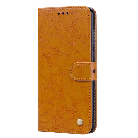 Business Style Oil Wax Texture Horizontal Flip Leatherette Case for Samsung Galaxy A9 (2018) / A9s, with Holder & Card Slots & Wallet c(Brown)