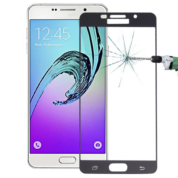 Galaxy A7 (2016) / A710 0.26mm 9H Surface Hardness Explosion-proof Silk-screen Tempered Glass Full Screen Film (Black)