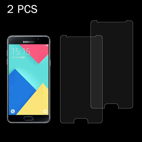 2 PCS for Galaxy A5(2016) / A510 0.26mm 9H Surface Hardness 2.5D Explosion-proof Tempered Glass Screen Film